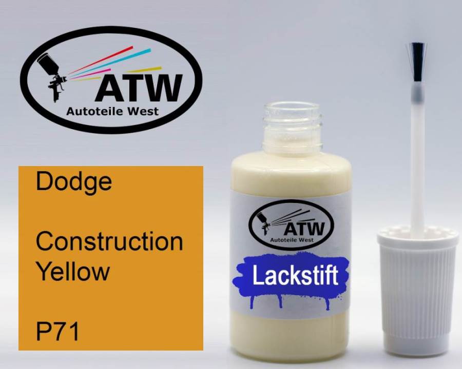 Dodge, Construction Yellow, P71: 20ml Lackstift, von ATW Autoteile West.